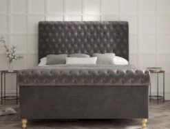 Aldwych Upholstered Sleigh Bed Only -Bedding Specialty Store aldwych savannah armour front new 3