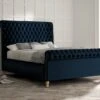 Aldwych Upholstered Sleigh Bed Only -Bedding Specialty Store aldwych velvet navy angled new 3