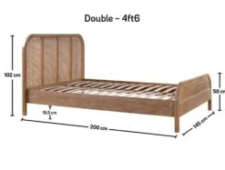 Annecy Rattan HFE Wooden Bed Frame -Bedding Specialty Store annecy rattan double