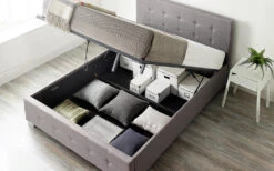 Aspire Ottoman Storage Bed, Superking -Bedding Specialty Store apsire end lift ottoman lifestyle open above