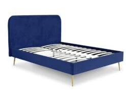 Elona Navy Blue Velvet Upholstered Bed Frame -Bedding Specialty Store arlana blue 3 4 c o originalnew