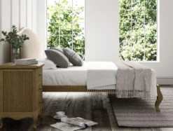 Lyon Arran Natural Upholstered Oak Bed Frame - LFE - Bed Frame Only -Bedding Specialty Store arran naturalnew 53