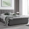 Ascot Grey Upholstered Ottoman Storage Sleigh Bed -Bedding Specialty Store ascot grey main