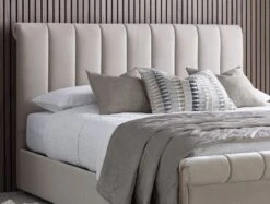 Ascot Stone Upholstered Ottoman Storage Sleigh Bed -Bedding Specialty Store ascot stone headboard 1