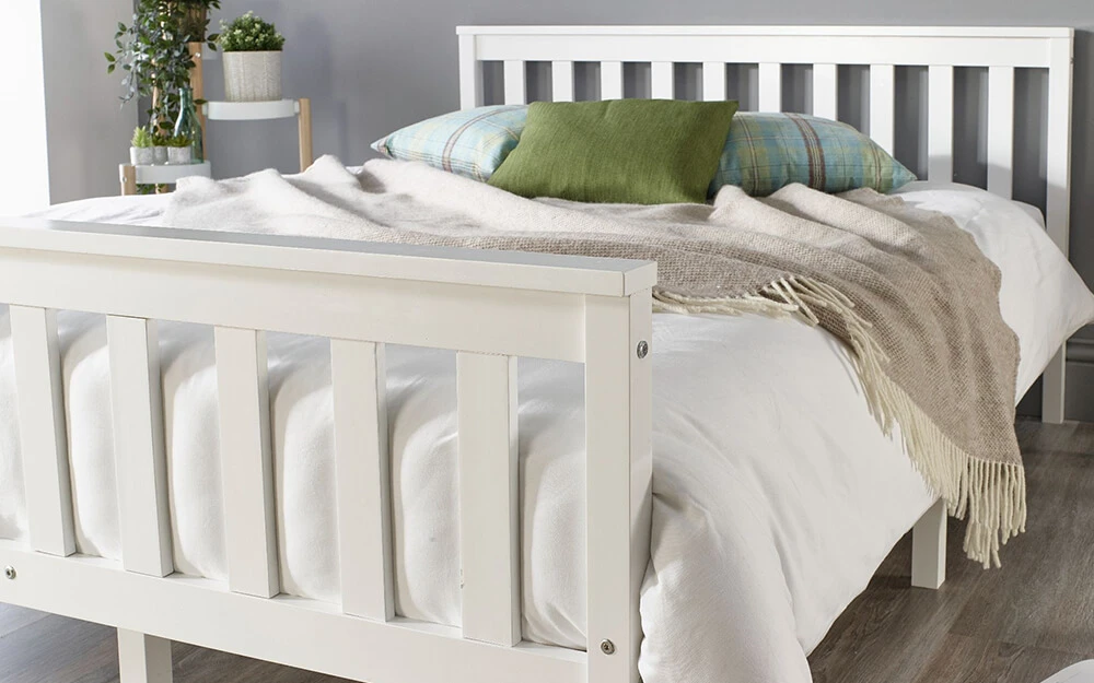 Aspire Atlantic White Wooden Bed Frame, Superking 6 Aspire Atlantic White Wooden Bed Frame, Superking - Image 4