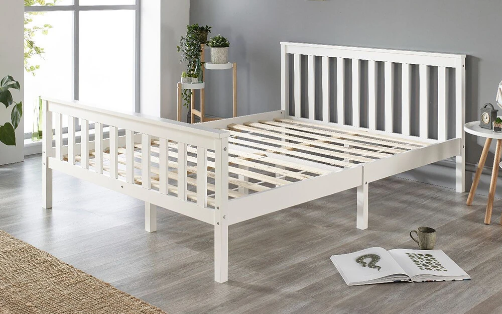 Aspire Atlantic White Wooden Bed Frame, Superking 4 Aspire Atlantic White Wooden Bed Frame, Superking - Image 2
