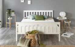 Aspire Atlantic White Wooden Bed Frame, Superking 12 Aspire Atlantic White Wooden Bed Frame, Superking -Bedding Specialty Store atlantic bed front