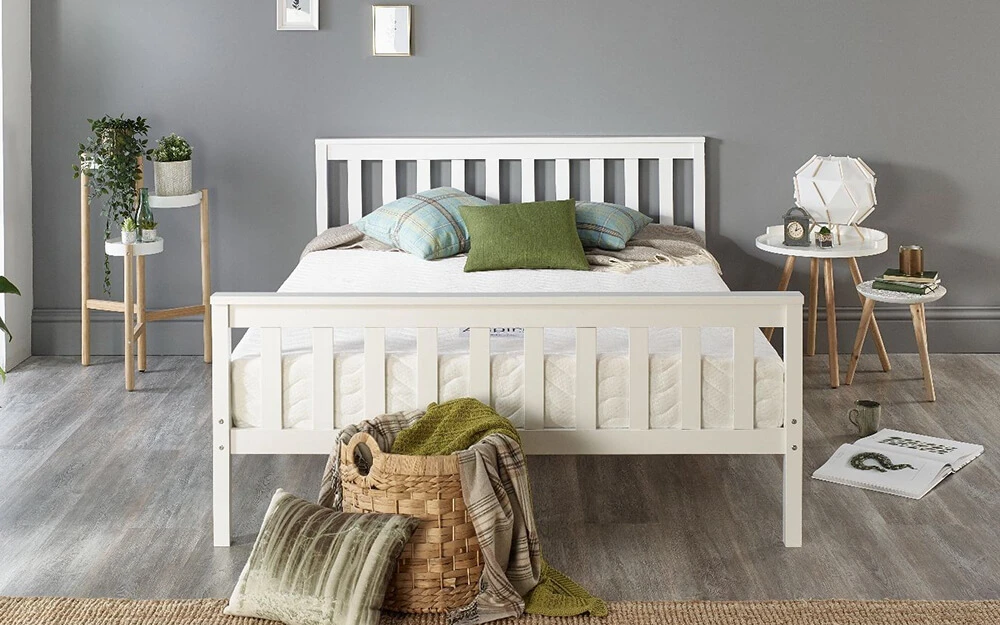 Aspire Atlantic White Wooden Bed Frame, Superking 7 Aspire Atlantic White Wooden Bed Frame, Superking - Image 5