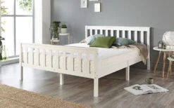 Aspire Atlantic White Wooden Bed Frame, Superking 13 Aspire Atlantic White Wooden Bed Frame, Superking -Bedding Specialty Store atlantic bed undressed