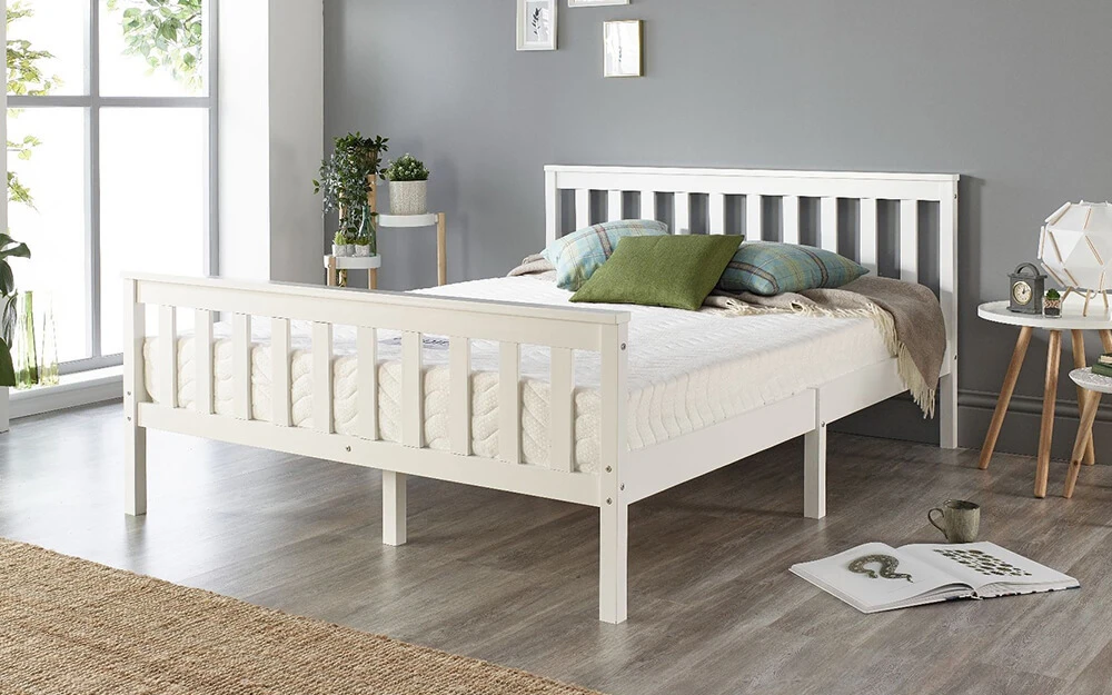 Aspire Atlantic White Wooden Bed Frame, Superking 8 Aspire Atlantic White Wooden Bed Frame, Superking - Image 6