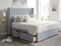 Bella Classic 4 Drw Continental Base And Headboard Only -Bedding Specialty Store bella continental ottoman gouache eau de nil opennew 1