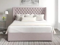 Bella Classic 4 Drw Continental Base And Headboard Only -Bedding Specialty Store bella continental ottoman gouache raspberry frontnew