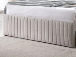 Bexley Natural Oat Upholstered Bed Frame Only -Bedding Specialty Store bexley oat footboard