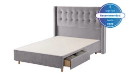 Silentnight Bloomsbury Silver Velvet Bed Frame, Superking, 4 Drawers 8 Silentnight Bloomsbury Silver Velvet Bed Frame, Superking, 4 Drawers -Bedding Specialty Store bloomsbury bed frame silver cut out top5