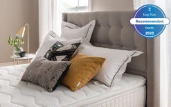 Silentnight Bloomsbury Silver Velvet Bed Frame, Superking, 4 Drawers 9 Silentnight Bloomsbury Silver Velvet Bed Frame, Superking, 4 Drawers -Bedding Specialty Store bloomsbury bed frame silver lifestyle headboard top5