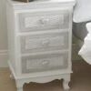 Brittany White/Grey 3 Drawer Bedside Cabinet -Bedding Specialty Store brittany3drbedside1cropped