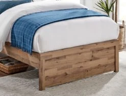 Brookes Wooden Bed Frame -Bedding Specialty Store brookes non storage square fb close up 3