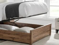 Brookes Wooden Ottoman Storage Bed -Bedding Specialty Store brookes ottoman open square fb close up new 2