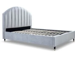 Cara Silver Grey Velvet Upholstered Bed Frame -Bedding Specialty Store cara full bed new 1