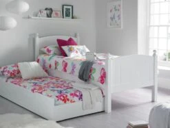 Charleston Solo White Bed With Liv & Lou Guest UnderBed
