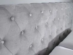 Chesterfield Grey Velvet Upholstered Ottoman Bed Frame -Bedding Specialty Store chesterfield5