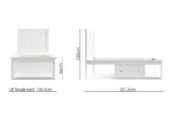 Maine White Wooden Storage Bed Frame Only -Bedding Specialty Store childrens bed sizes original 1 new