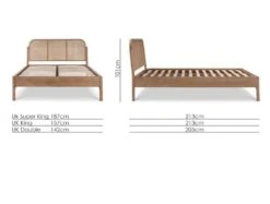 Colmar Rattan LFE Wooden Bed Frame -Bedding Specialty Store colmar measurement image new