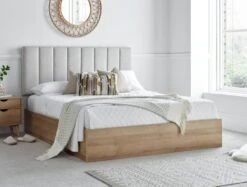 Molle Wooden Ottoman Including Off White Upholstered Headboard -Bedding Specialty Store comfy ottaman oak mainnew 1