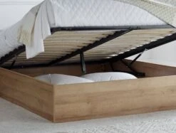 Molle Wooden Ottoman Storage Bed Frame Only -Bedding Specialty Store comfy ottaman oak wh open 1 new2