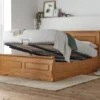Marseille New Oak Wooden Ottoman Storage Bed Frame Only -Bedding Specialty Store copy of marseille open originalnew