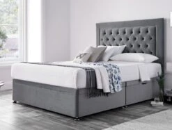 Woodstock East Upholstered Ottoman Base And Headboard Only -Bedding Specialty Store dark grey ottoman original 1 new 12