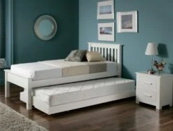 Atlantis White Wooden Guest Bed Including Underbed