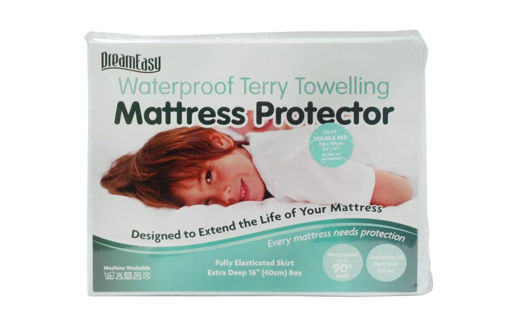 Dreameasy Waterproof Terry Mattress Protector, Superking 3 Dreameasy Waterproof Terry Mattress Protector, Superking