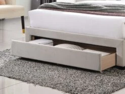 Elegance Champagne Upholstered Drawer Bed Frame Only -Bedding Specialty Store elegance champ drawers 8