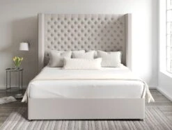 Emma Classic 4 Drw Continental Base And Headboard Only -Bedding Specialty Store emma continental ottoman arran natural frontnew 1