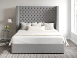 Emma Classic 4 Drw Continental Base And Headboard Only -Bedding Specialty Store emma continental ottoman arran pebble frontnew 1