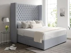 Emma Classic 4 Drw Continental Base And Headboard Only -Bedding Specialty Store emma continental ottoman gouache eau de nil closednew