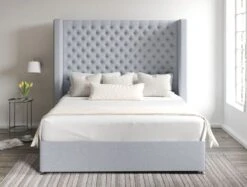 Emma Classic 4 Drw Continental Base And Headboard Only -Bedding Specialty Store emma continental ottoman gouache eau de nil frontnew 1