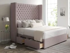 Emma Classic 4 Drw Continental Base And Headboard Only -Bedding Specialty Store emma continental ottoman gouache raspberry opennew 1