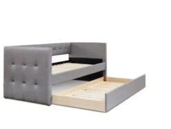 Esprit Fossil Grey Upholstered Day Bed Frame -Bedding Specialty Store esprit cutout 4 originalnew