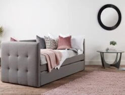 Esprit Fossil Grey Upholstered Day Bed Frame -Bedding Specialty Store esprit main originalnew