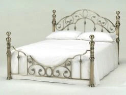 Harmony Florence Antique Brass Metal Bed Frame