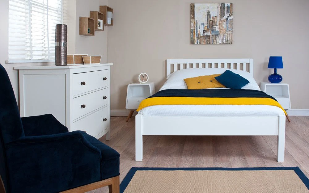 Silentnight Hayes White Wooden Bed Frame, King Size 4 Silentnight Hayes White Wooden Bed Frame, King Size - Image 2