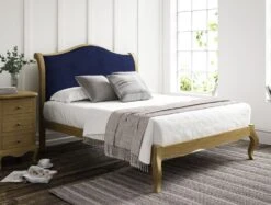 Bedding Specialty Store 40 Lyon Hugo Royal Upholstered Oak Bed Frame - LFE - Bed Frame Only