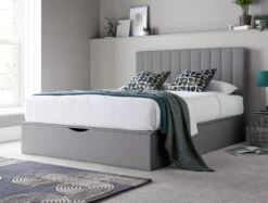 Onelife Light Grey Upholstered Ottoman Bed Frame