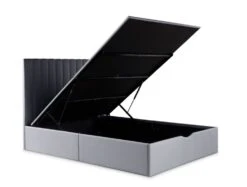 Onelife Light Grey Upholstered Ottoman Bed Frame -Bedding Specialty Store grey bed open c o original 1 new 1