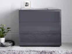 Linea 3 Drawer Grey Chest
