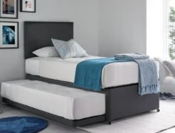 Cheltenham Deluxe Grey Upholstered Guest Bed With Mattresses