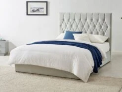 Waldorf Silver Grey Velvet Upholstered Ottoman Storage Bed Frame -Bedding Specialty Store gt18288new 5