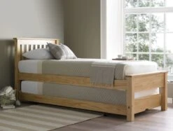 Atlantis Oak Finish Wooden Guest Bed Including Underbed -Bedding Specialty Store guest bednew